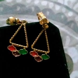 ❤️🤩VINTAGE!/GOLDENTONE CLIP EARRINGS 💕💋